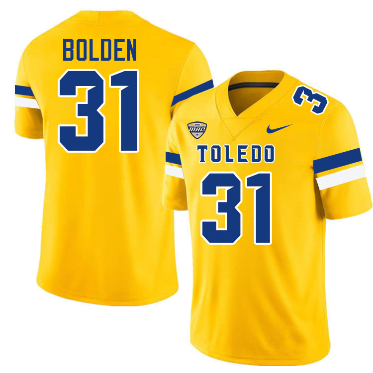 Daniel Bolden Toledo Jersey,Toledo Rockets #31 Daniel Bolden Jersey Youth College-Gold